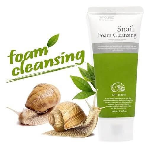 3w clinic snail cleansing foam
